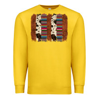 Lemon serape cowhide  brushstroke Premium Sweatshirt - AdoDesignShop