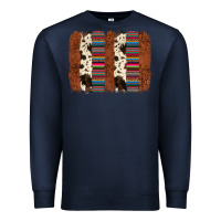 Navy serape cowhide  brushstroke Premium Sweatshirt - AdoDesignShop