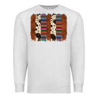 Oatmeal Heather serape cowhide  brushstroke Premium Sweatshirt - AdoDesignShop