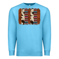 Ocean Blue serape cowhide  brushstroke Premium Sweatshirt - AdoDesignShop