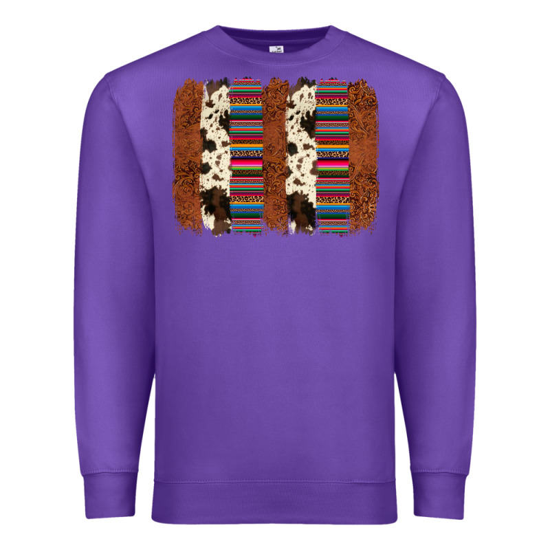 Serape Cowhide  Brushstroke Premium Sweatshirt by AdoDesignShop | Teevron