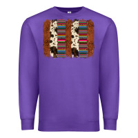 Purple serape cowhide  brushstroke Premium Sweatshirt - AdoDesignShop