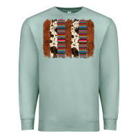 Seafoam serape cowhide  brushstroke Premium Sweatshirt - AdoDesignShop