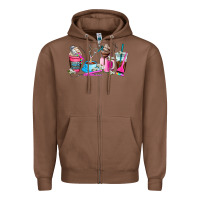 Chestnut hair stylist coffee cup Zipper Hoodie - AdoDesignShop