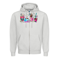Dove Grey hair stylist coffee cup Zipper Hoodie - AdoDesignShop