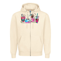 Sandshell hair stylist coffee cup Zipper Hoodie - AdoDesignShop