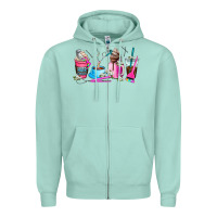 Seafoam hair stylist coffee cup Zipper Hoodie - AdoDesignShop