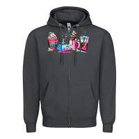 Smoke hair stylist coffee cup Zipper Hoodie - AdoDesignShop