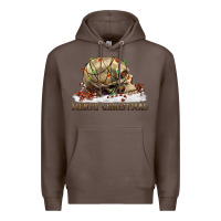 Coffee Merry christmas skull Premium Hoodie - RanaPortraitStore