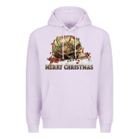 Lilac Merry christmas skull Premium Hoodie - RanaPortraitStore