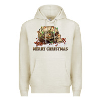 Oatmeal Heather Merry christmas skull Premium Hoodie - RanaPortraitStore