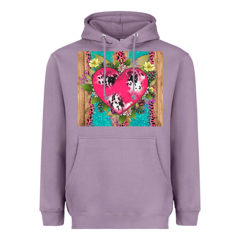 V.d Cow And Heart Heavyweight Hoodie by AdoDesignShop | Teevron