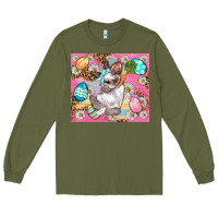 Army Green Easter Bunny And Egg With Leopard Pattern Tumbler Long Sleeve Tee - BundleAndBundleShop