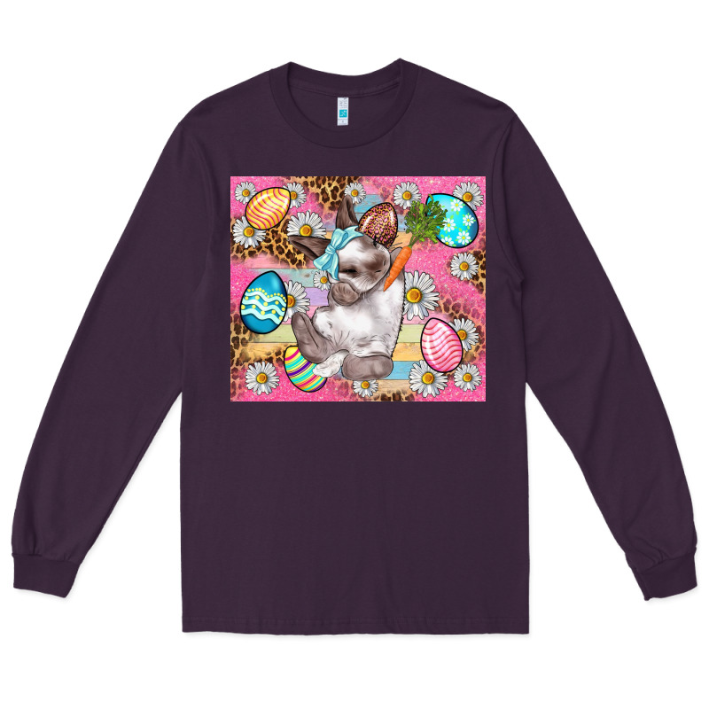 Easter Bunny And Egg With Leopard Pattern Tumbler Long Sleeve Tee by BundleAndBundleShop | Teevron