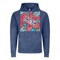 Vintage Denim cosmetic fake eyelashes and butterfly with leopard seamless pattern bb Vintage Hoodie - BundleAndBundleShop