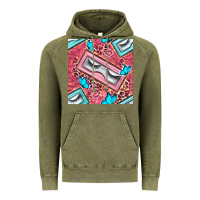 Vintage Olive cosmetic fake eyelashes and butterfly with leopard seamless pattern bb Vintage Hoodie - BundleAndBundleShop
