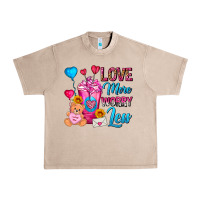 Love More Worry Less Valentines Day Cold Drink Urban Heavy Tee | Teevron