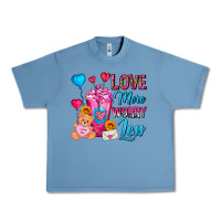 Pebble Blue Love More Worry Less Valentines Day Cold Drink Urban Heavy Tee - FaDigitalArtStudio