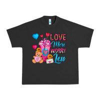 Pigment Black Love More Worry Less Valentines Day Cold Drink Urban Heavy Tee - FaDigitalArtStudio