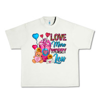 Pistachio Love More Worry Less Valentines Day Cold Drink Urban Heavy Tee - FaDigitalArtStudio