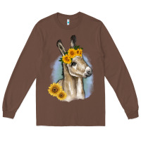 Chestnut Sunflower Baby Donkey Long Sleeve Tee - RanaPortraitStore