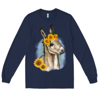 Navy Sunflower Baby Donkey Long Sleeve Tee - RanaPortraitStore