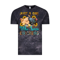 Cloud Black just a girl who loves chickens Vintage Tee - OliviaCreatesArt