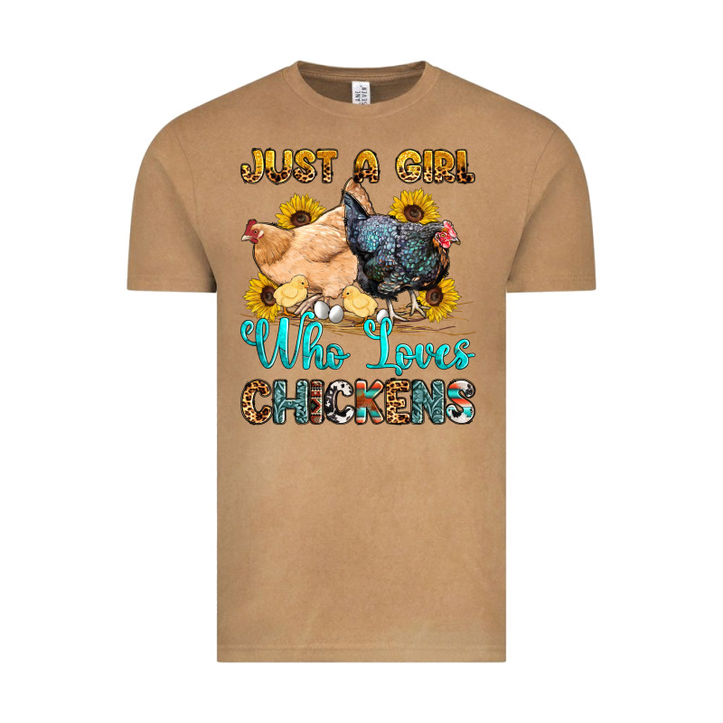 Just A Girl Who Loves Chickens Vintage Tee by OliviaCreatesArt | Teevron