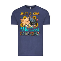 Vintage Denim just a girl who loves chickens Vintage Tee - OliviaCreatesArt