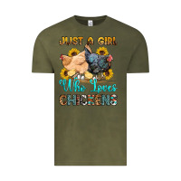 Vintage Olive just a girl who loves chickens Vintage Tee - OliviaCreatesArt