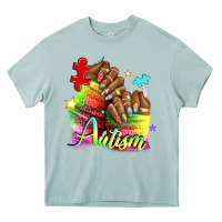 Arona Black woman Autism nails Heavy Core Tee - NancyCooperArtShop