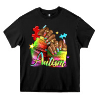 Black Black woman Autism nails Heavy Core Tee - NancyCooperArtShop