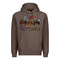 Coffee happy hallothanksmas Premium Hoodie - SublimationCraftShop