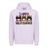 Lilac happy hallothanksmas Premium Hoodie - SublimationCraftShop