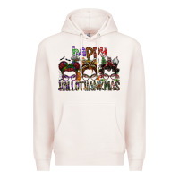 Pale Pink happy hallothanksmas Premium Hoodie - SublimationCraftShop