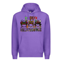Purple happy hallothanksmas Premium Hoodie - SublimationCraftShop