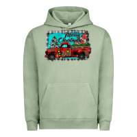 Pigment Oil Green truck merry christmas Urban Hoodie - JahusDesignShop