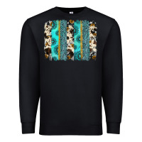 Black gemstone sunflower cowhide brushstroke Premium Sweatshirt - AdoDesignShop