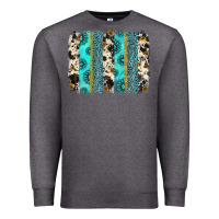 Charcoal Heather gemstone sunflower cowhide brushstroke Premium Sweatshirt - AdoDesignShop