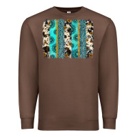 Chestnut gemstone sunflower cowhide brushstroke Premium Sweatshirt - AdoDesignShop