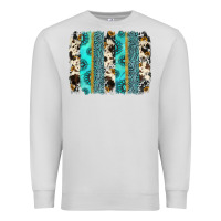 Dove Grey gemstone sunflower cowhide brushstroke Premium Sweatshirt - AdoDesignShop