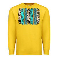 Lemon gemstone sunflower cowhide brushstroke Premium Sweatshirt - AdoDesignShop