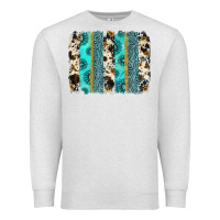Oatmeal Heather gemstone sunflower cowhide brushstroke Premium Sweatshirt - AdoDesignShop