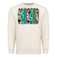 Sandshell gemstone sunflower cowhide brushstroke Premium Sweatshirt - AdoDesignShop