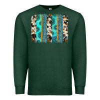 Sports Green gemstone sunflower cowhide brushstroke Premium Sweatshirt - AdoDesignShop