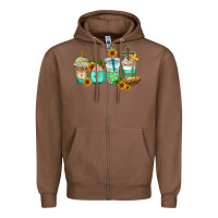 Chestnut jesus coffee cups Zipper Hoodie - AdoDesignShop