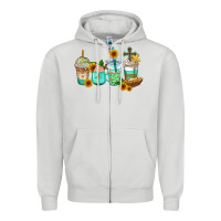 Dove Grey jesus coffee cups Zipper Hoodie - AdoDesignShop