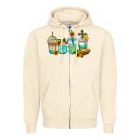Sandshell jesus coffee cups Zipper Hoodie - AdoDesignShop