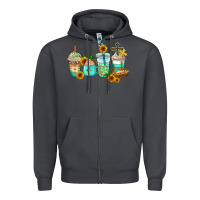 Smoke jesus coffee cups Zipper Hoodie - AdoDesignShop