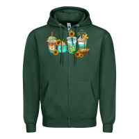 Sports Green jesus coffee cups Zipper Hoodie - AdoDesignShop